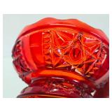 Mid Century Indiana Glass Ruby Red 3-Piece Fairy Lamp