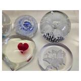 Collection of Glass etc Paperweights