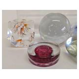Collection of Glass etc Paperweights