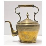 Lovely Early Antique Brass Coffee / Tea Pot