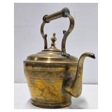 Lovely Early Antique Brass Coffee / Tea Pot