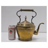 Lovely Early Antique Brass Coffee / Tea Pot
