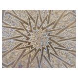 Great Looking Old Vintage Signed Middle Eastern Brass Platter - 14"
