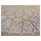 Great Looking Old Vintage Signed Middle Eastern Brass Platter - 14"
