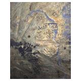 Great Looking Old Vintage Signed Middle Eastern Brass Platter - 14"