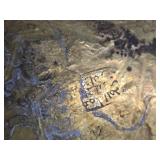 Great Looking Old Vintage Signed Middle Eastern Brass Platter - 14"