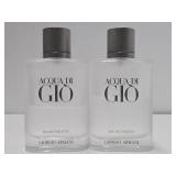 2 Partially Full Bottles of ACQUA DI GIO Giorgio Armani