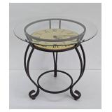 Working Glass Top Clock Table