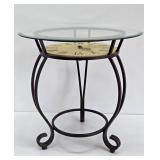 Working Glass Top Clock Table