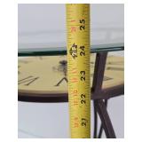 Working Glass Top Clock Table