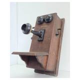 Antique WESTERN ELECTRIC Oak Wall Telephone #1
