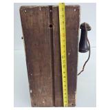 Antique WESTERN ELECTRIC Oak Wall Telephone #1