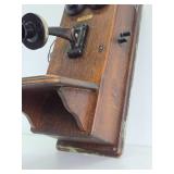Antique WESTERN ELECTRIC Oak Wall Telephone #2