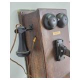 Antique WESTERN ELECTRIC Oak Wall Telephone #2