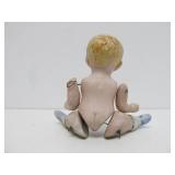 Early Antique Jointed Bisque Boy Doll w/Original Period Clothing