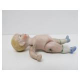 Early Antique Jointed Bisque Boy Doll w/Original Period Clothing