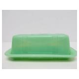 Vintage Jadeite Green Butter Dish