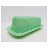 Vintage Jadeite Green Butter Dish