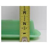 Vintage Jadeite Green Butter Dish