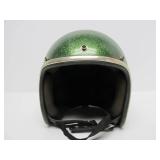 Very Cool Vintage Green Sparkle Arthur Fulmer Racing Helmet - Size L