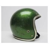 Very Cool Vintage Green Sparkle Arthur Fulmer Racing Helmet - Size L
