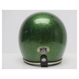 Very Cool Vintage Green Sparkle Arthur Fulmer Racing Helmet - Size L
