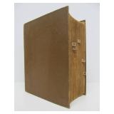 Estate Lot of Large Ornate Antique Leather-bound Books Bibles etc