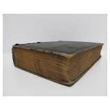 Estate Lot of Large Ornate Antique Leather-bound Books Bibles etc