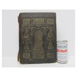 Estate Lot of Large Ornate Antique Leather-bound Books Bibles etc