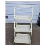 3-Tier Folding White Metal Display Stand