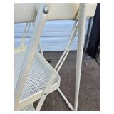 3-Tier Folding White Metal Display Stand