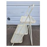 3-Tier Folding White Metal Display Stand