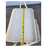 3-Tier Folding White Metal Display Stand