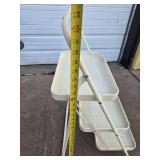 3-Tier Folding White Metal Display Stand