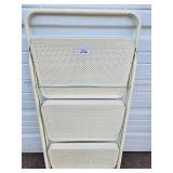 3-Tier Folding White Metal Display Stand