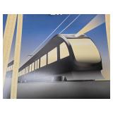 Large Group of Great Looking Contemporary Deco Metro Transit HIAWATHA Line Train Posters