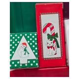 Group of Mint in Box Cat Christmas Ornaments