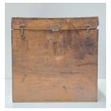 Antique Dovetailed Hinged Wood Box w/Brass Hardware