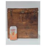 Antique Dovetailed Hinged Wood Box w/Brass Hardware