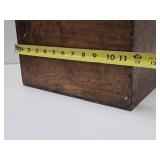 Antique Dovetailed Hinged Wood Box w/Brass Hardware