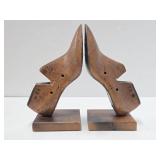 Antique Wooden Shoe Form Bookend Set