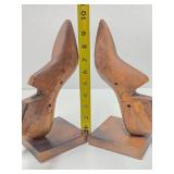 Antique Wooden Shoe Form Bookend Set