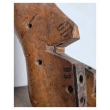 Antique Wooden Shoe Form Bookend Set