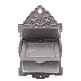 Ornate Antique Victorian Cast Iron Match Holder