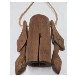 Antique Primitive Wood Cow or Camel "Clapper" Bell