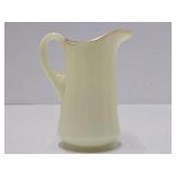 Antique Uranium Glass Souvenir Pitcher - Mississippi River - Red Wing, Minn