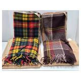 Estate Lot of Nice Clean Vintage FARIBO Wool Blankets & Pak-a-Robe Sets