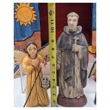 Excellent Lot of Hand Carved Folk Art Saints & Religious Figures etc