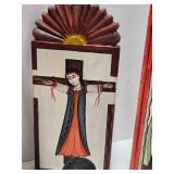 Excellent Lot of Hand Carved Folk Art Saints & Religious Figures etc