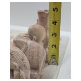 Vintage Carved Stone African Style Chess Set - Complete - 5" Figures